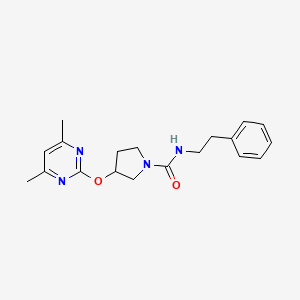 3-((4,6-dimethylpyrimidin-2-yl)oxy)-N-phenethylpyrrolidine-1-carboxamide