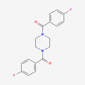 molecular formula C18H16F2N2O2 B2373149 [4-(4-Fluoro-benzoyl)-piperazin-1-yl]-(4-fluoro-phenyl)-methanone CAS No. 299928-04-4
