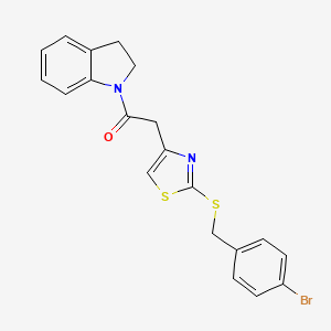 2-(2-((4-Bromobenzyl)thio)thiazol-4-yl)-1-(indolin-1-yl)ethanone