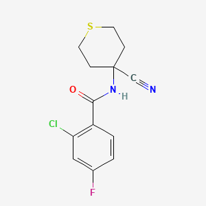 2-Chloro-N-(4-cyanothian-4-yl)-4-fluorobenzamide