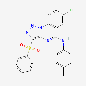 7-chloro-3-(phenylsulfonyl)-N-(p-tolyl)-[1,2,3]triazolo[1,5-a]quinazolin-5-amine