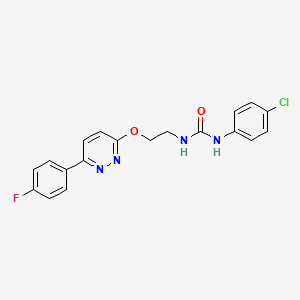 1-(4-Chlorophenyl)-3-(2-((6-(4-fluorophenyl)pyridazin-3-yl)oxy)ethyl)urea