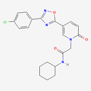 molecular formula C21H21ClN4O3 B2373163 N-(4-ethylphenyl)-4-(4-phenoxypyrimidin-2-yl)benzamide CAS No. 1112419-53-0