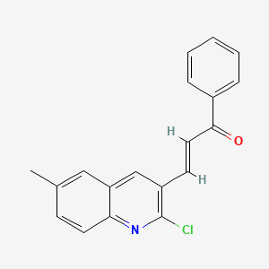 molecular formula C19H14ClNO B2373175 (E)-3-(2-chloro-6-methylquinolin-3-yl)-1-phenylprop-2-en-1-one CAS No. 1067529-77-4