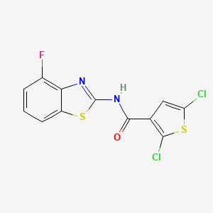 molecular formula C12H5Cl2FN2OS2 B2373184 2,5-ジクロロ-N-(4-フルオロ-1,3-ベンゾチアゾール-2-イル)チオフェン-3-カルボキサミド CAS No. 862807-29-2