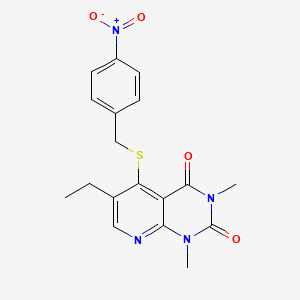 6-Ethyl-1,3-dimethyl-5-[(4-nitrophenyl)methylsulfanyl]pyrido[2,3-d]pyrimidine-2,4-dione