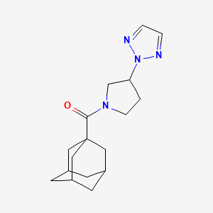 molecular formula C17H24N4O B2373196 (3-(2H-1,2,3-三唑-2-基)吡咯烷-1-基)((3r,5r,7r)-金刚烷-1-基)甲酮 CAS No. 2034408-70-1