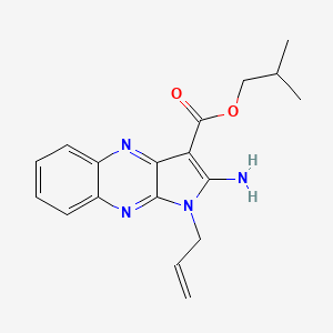2-Methylpropyl 2-amino-1-prop-2-enylpyrrolo[3,2-b]quinoxaline-3-carboxylate