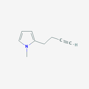 molecular formula C9H11N B2373209 2-丁-3-炔基-1-甲基吡咯 CAS No. 475637-87-7