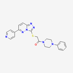3-{[2-Oxo-2-(4-phenylpiperazin-1-yl)ethyl]thio}-6-pyridin-4-yl[1,2,4]triazolo[4,3-b]pyridazine