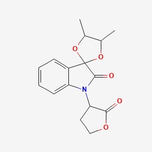 1-(2-oxotetrahydro-3-furanyl)-3-(4',5'-dimethyl-1',3'-dioxolynyl)-1,3-dihydro-2H-indol-2-one