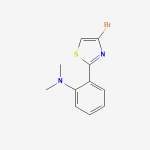 molecular formula C11H11BrN2S B2373214 2-(4-溴噻唑-2-基)-N,N-二甲基苯胺 CAS No. 1415562-86-5