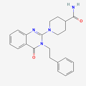 1-[4-Oxo-3-(2-phenylethyl)quinazolin-2-yl]piperidine-4-carboxamide