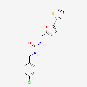1-(4-Chlorobenzyl)-3-((5-(thiophen-2-yl)furan-2-yl)methyl)urea