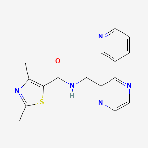 molecular formula C16H15N5OS B2373241 2,4-dimethyl-N-{[3-(pyridin-3-yl)pyrazin-2-yl]methyl}-1,3-thiazole-5-carboxamide CAS No. 2097902-64-0