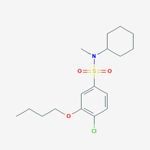 molecular formula C17H26ClNO3S B2373242 3-Butoxy-4-chloro-N-cyclohexyl-N-methylbenzenesulfonamide CAS No. 2361872-82-2