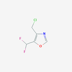 molecular formula C5H4ClF2NO B2373246 4-(Chloromethyl)-5-(difluoromethyl)oxazole CAS No. 2006920-94-9