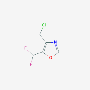 molecular formula C5H4ClF2NO B2373246 4-(Chlorométhyl)-5-(difluorométhyl)oxazole CAS No. 2006920-94-9