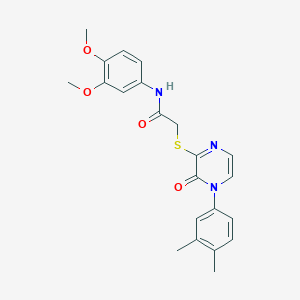 N-(3,4-dimethoxyphenyl)-2-((4-(3,4-dimethylphenyl)-3-oxo-3,4-dihydropyrazin-2-yl)thio)acetamide