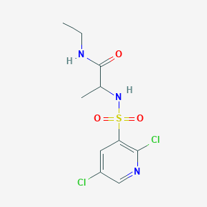 molecular formula C10H13Cl2N3O3S B2373250 2-(2,5-dichloropyridine-3-sulfonamido)-N-ethylpropanamide CAS No. 2094112-38-4
