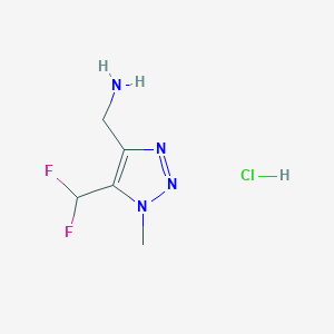 (5-(Difluoromethyl)-1-methyl-1H-1,2,3-triazol-4-yl)methanamine hydrochloride