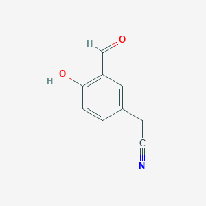 molecular formula C9H7NO2 B2373254 2-(3-甲酰基-4-羟基苯基)乙腈 CAS No. 706820-77-1