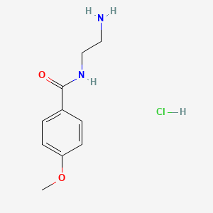molecular formula C10H15ClN2O2 B2373270 N-(2-aminoethyl)-4-methoxybenzamide hydrochloride CAS No. 3560-43-8