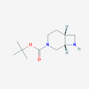 molecular formula C11H20N2O2 B2373277 (1S,6R)-3-Boc-3,8-diazabicyclo[4.2.0]octane CAS No. 370881-06-4; 370881-96-2