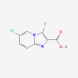 molecular formula C8H7Cl2FN2O3 B2373285 6-Chloro-3-fluoroimidazo[1,2-a]pyridine-2-carboxylic acid CAS No. 937600-35-6