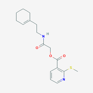 molecular formula C17H22N2O3S B2373297 [2-[2-(Cyclohexen-1-yl)ethylamino]-2-oxoethyl] 2-methylsulfanylpyridine-3-carboxylate CAS No. 503285-11-8