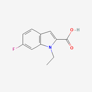 molecular formula C11H10FNO2 B2373311 1-乙基-6-氟-1H-吲哚-2-羧酸 CAS No. 1240571-99-6