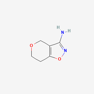 molecular formula C6H8N2O2 B2373320 4H,6H,7H-pyrano[3,4-d][1,2]oxazol-3-amine CAS No. 1368125-56-7
