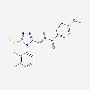 molecular formula C20H22N4O2S B2373327 N-((4-(2,3-dimethylphenyl)-5-(methylthio)-4H-1,2,4-triazol-3-yl)methyl)-4-methoxybenzamide CAS No. 476431-96-6