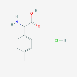molecular formula C9H12ClNO2 B2373333 2-Amino-2-(P-tolyl)acetic acid hcl CAS No. 134722-06-8