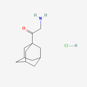 molecular formula C12H20ClNO B2373335 1-(Adamantan-1-yl)-2-aminoethan-1-one hydrochloride CAS No. 145256-72-0