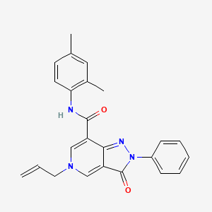 molecular formula C24H22N4O2 B2373338 5-烯丙基-N-(2,4-二甲苯基)-3-氧代-2-苯基-3,5-二氢-2H-吡唑并[4,3-c]吡啶-7-甲酰胺 CAS No. 921506-90-3