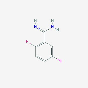 molecular formula C7H6FIN2 B2373340 2-Fluoro-5-iodo-benzamidine CAS No. 1260813-58-8