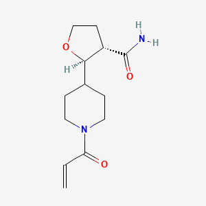 molecular formula C13H20N2O3 B2373344 (2R,3S)-2-(1-Prop-2-enoylpiperidin-4-yl)oxolane-3-carboxamide CAS No. 2361576-58-9