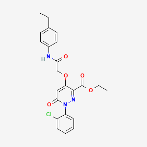 Ethyl 1-(2-chlorophenyl)-4-(2-((4-ethylphenyl)amino)-2-oxoethoxy)-6-oxo-1,6-dihydropyridazine-3-carboxylate