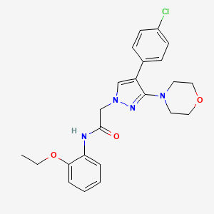 molecular formula C23H25ClN4O3 B2373353 2-(4-(4-chlorophenyl)-3-morpholino-1H-pyrazol-1-yl)-N-(2-ethoxyphenyl)acetamide CAS No. 1286699-75-9