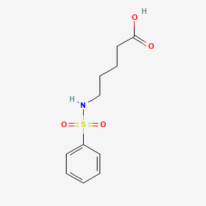molecular formula C11H15NO4S B2373355 5-[(苯磺酰)氨基]戊酸 CAS No. 133932-29-3