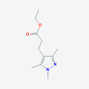 molecular formula C11H18N2O2 B2373356 ethyl 3-(1,3,5-trimethyl-1H-pyrazol-4-yl)propanoate CAS No. 957043-25-3