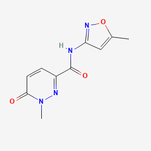 molecular formula C10H10N4O3 B2373359 1-甲基-N-(5-甲基异恶唑-3-基)-6-氧代-1,6-二氢吡哒嗪-3-甲酰胺 CAS No. 1049512-88-0