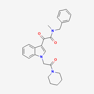 molecular formula C25H27N3O3 B2373361 N-benzyl-N-methyl-2-oxo-2-[1-(2-oxo-2-piperidin-1-ylethyl)indol-3-yl]acetamide CAS No. 872857-91-5