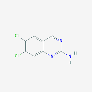 molecular formula C8H5Cl2N3 B2373385 6,7-二氯喹唑啉-2-胺 CAS No. 18672-00-9