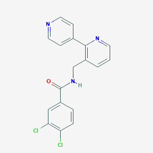 molecular formula C18H13Cl2N3O B2373386 N-([2,4'-联吡啶]-3-基甲基)-3,4-二氯苯甲酰胺 CAS No. 2034474-94-5