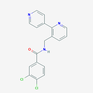 molecular formula C18H13Cl2N3O B2373386 N-([2,4'-bipiridin]-3-ilmetil)-3,4-diclorobenzamida CAS No. 2034474-94-5