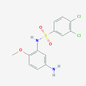 molecular formula C13H12Cl2N2O3S B2373391 N-(5-amino-2-methoxyphenyl)-3,4-dichlorobenzenesulfonamide CAS No. 522624-60-8
