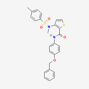 molecular formula C26H24N2O4S2 B2373392 N-(4-chlorophenyl)-2-[6-(3,4-dimethoxyphenyl)imidazo[2,1-b][1,3]thiazol-3-yl]acetamide CAS No. 1115933-69-1