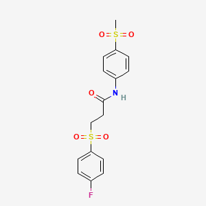 3-((4-fluorophenyl)sulfonyl)-N-(4-(methylsulfonyl)phenyl)propanamide